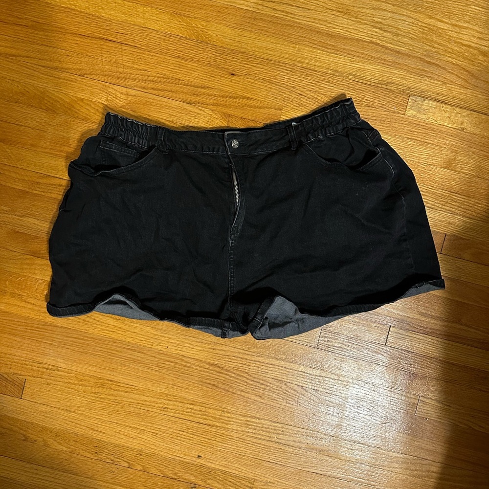Shiny By Nature Black Denim Shorts